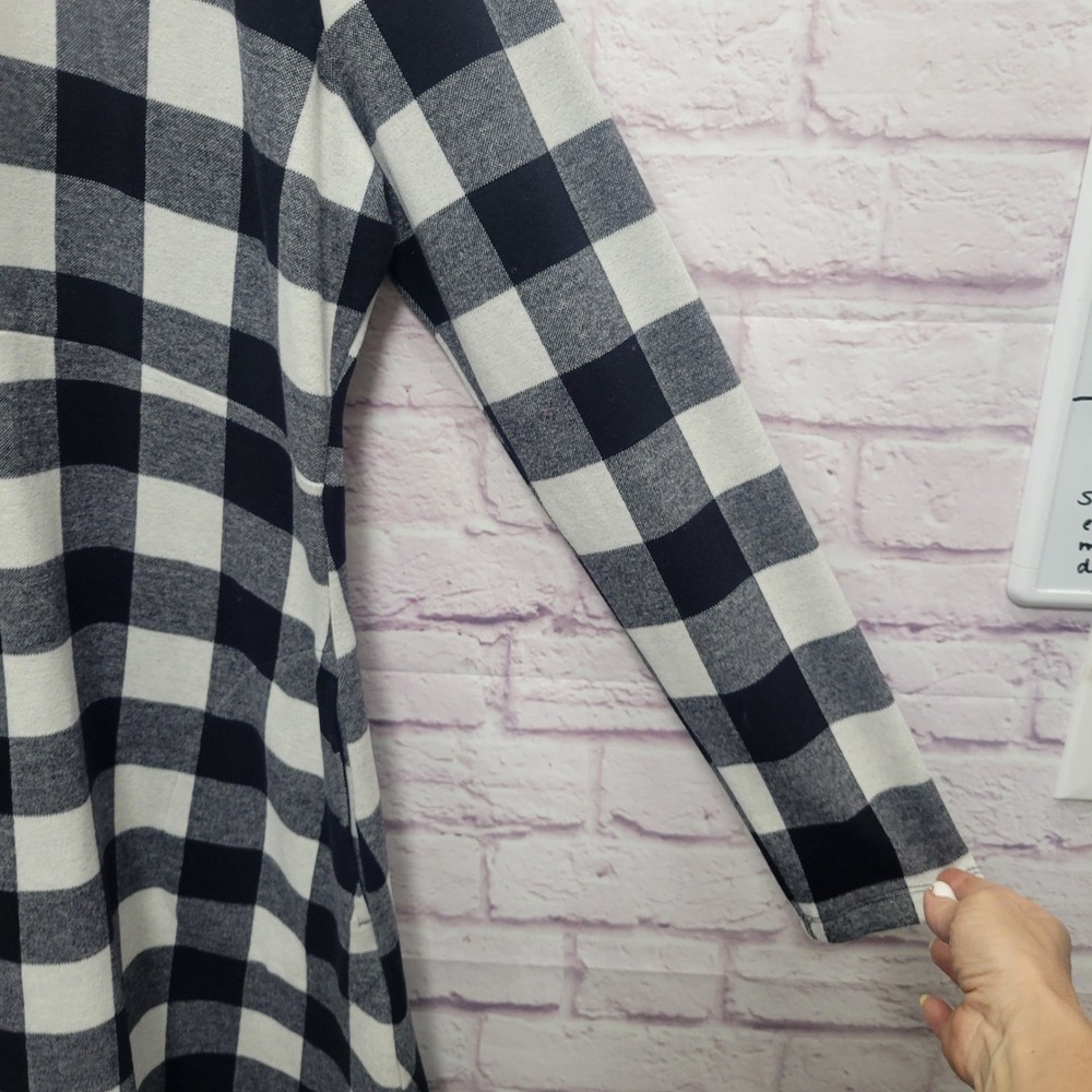 Duluth Trading Co Buffalo Plaid Tunic Dress XL Flannel Pockets Cozy Cabin Warm - Picture 4 of 10